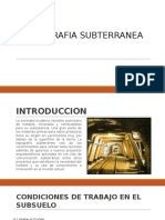 TOPOGRAFIA SUBTERRANEA