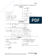 1.1 Matematik Tambahan Soalan Senarai Rumus