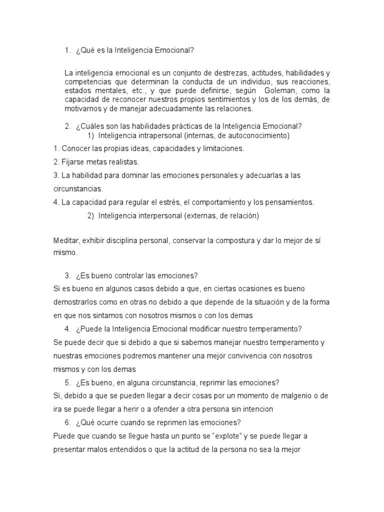 Plan de Mejoramiento Actividad Emocional | PDF | Inteligencia emocional ...