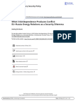 When Interdependence Produces Conflict EU Russia Energy Relations As A Security Dilemma