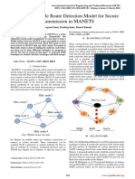 Intelligent Node Route Detection Model For Secure Transmission in MANETS