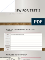 Review For Test 2: Jobs - People Characteristics
