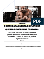 6 Dicas Para Quebrar o Platô Da Queima de Gordura Corporal