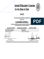 Alexandra Bordell Level 2 License