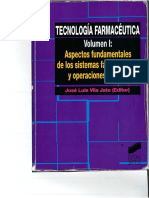 Tecnologia Farmaceutica Volumen I - Aspectos Fundamentales de Los Sistemas Farmaceuticos y Operaciones Basicas