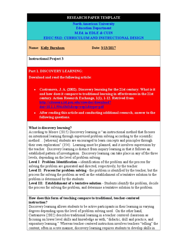 educ 5312-research paper template 2 | Constructivism ...