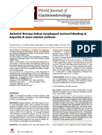 Antiviral Therapy Delays Esophageal Variceal Bleeding in Hepatitis B Virus-Related Cirrhosis