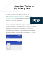 Actionbar Appbar Toolbar en Android (III) Filtros y Tabs