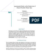 Experimental Study on the Behaviour of Buried Flexible Plastic Pipe