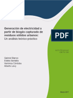 Generacion de Electricidad A Partir de Biogas Capturado de Residuos Solidos Urbanos