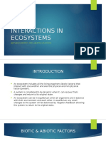 Interactions in Ecosystems