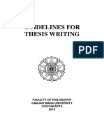 LT - Guidelines For Thesis Writing