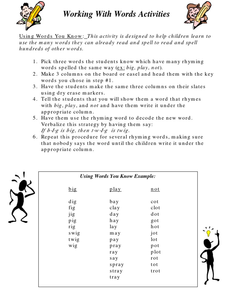 Rhyming Activities with 
