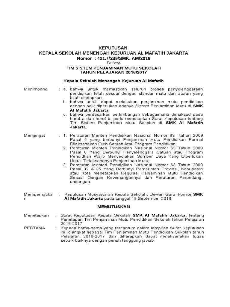 CONTOH SK TIM PMP.docx