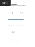 Worksheet - Electric Fields