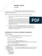Curriculum Standards Toolkit: Deployment Instructions