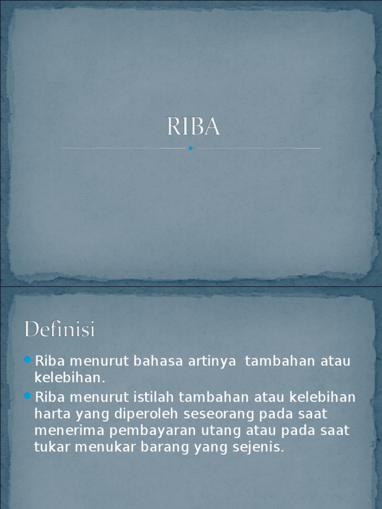 RIBA | PDF | Pengelolaan Keuangan & Uang | Bisnis
