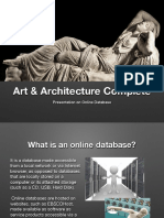Art & Architecture Complete: Presentation On Online Database