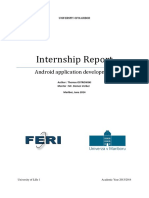 Internship Report: Android Application Development