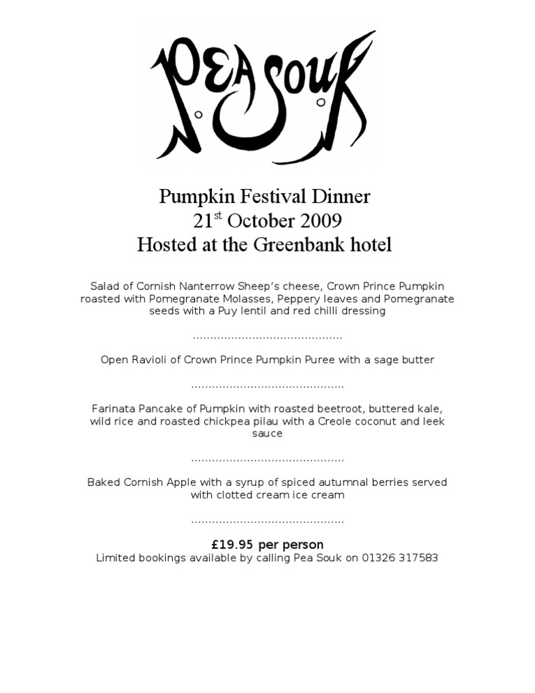 Pumpkin Festival Menu PDF