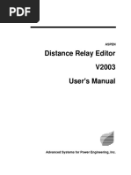 Distance Relay Editor Users Manual