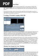 Importing Audio Into Flash