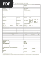 Employee Personal Data Form