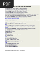 Words Used as Both Adjectives and Adverbs