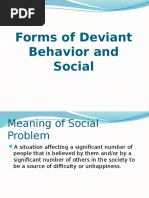 Forms of Deviant Behavior and Social