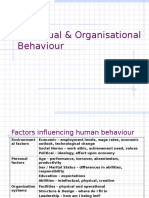 Individual & Organisational Behaviour Factors
