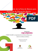 Curso-Taller - La Argumentación de La Ruta de Mejora para Directivos de E.B. PDF