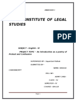 Indian Institute of Legal Studies: Annexure-I