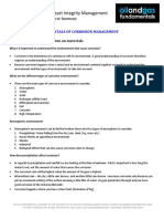 Corrosion Management Course Summary Module 3