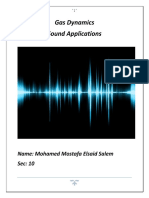 Gas Dynamics Sound Applications: Name: Mohamed Mostafa Elsaid Salem Sec: 10