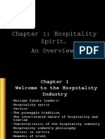 Chapter 1: Hospitality Spirit. An Overview