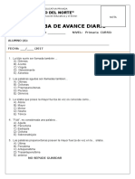 Formato de Las Pruebas de Avance Diario 6to Prim