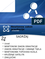 Newtonow Zakon Gravitacije