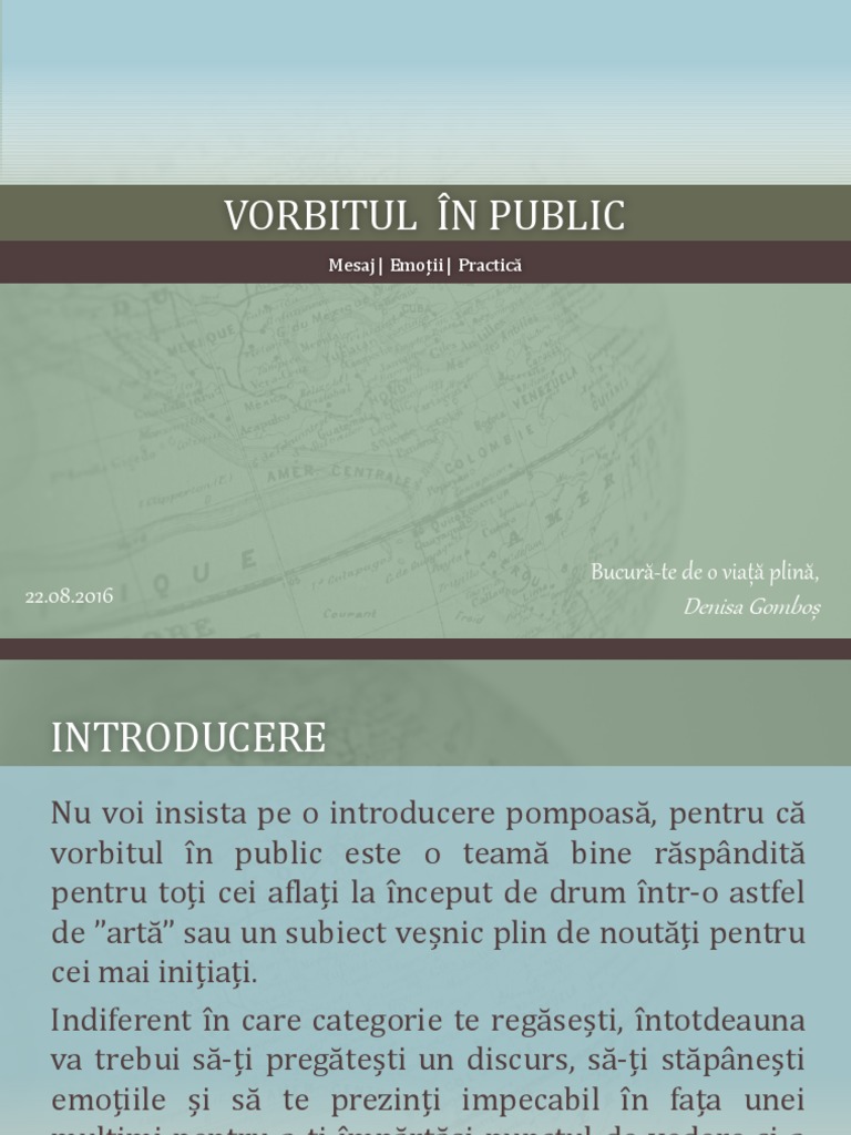 Vorbitul În Public | PDF
