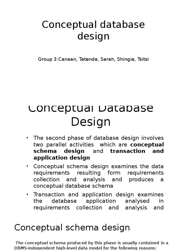 Conceptual Database Design | PDF | Conceptual Model | Data Model