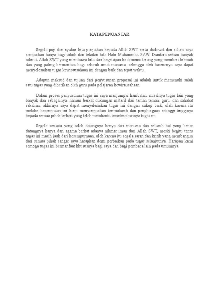 Proposal Usaha Nasi Goreng Pdf