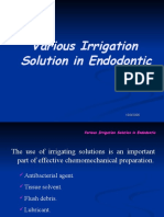 Various Irrigation Solution in Endodontic