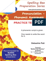 Marrs Spelling Bee Pronunciation Phonemic Practice Tests TWO 