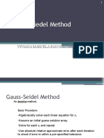 Gauss Siedel Method
