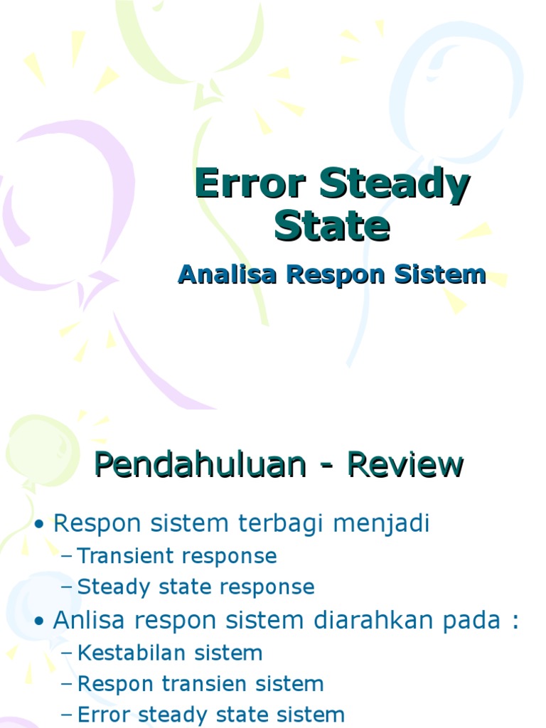 Analisis Kesalahan Steady State Sistem | PDF