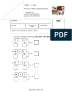 PRUEBA 4. EDUCACIÓN MATEMÁTICA. Sumas Estrategia Uno Más Uno Menos