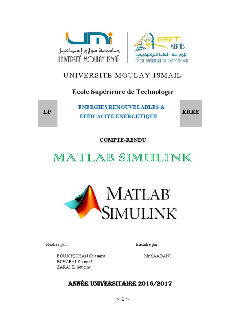 Compte Rendu MATLAB PDF | PDF | Informatique et technologies de l ...