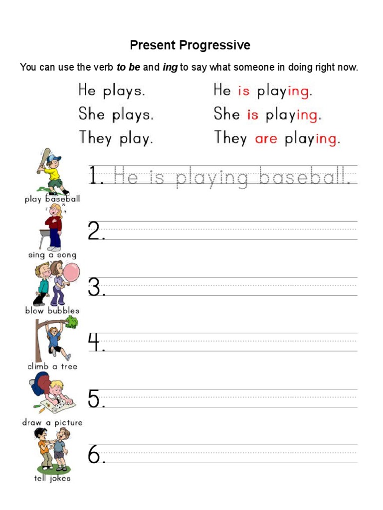 Present Progressive 1 | PDF