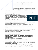 Cuestionario de Comprensión de Lectura Moulines