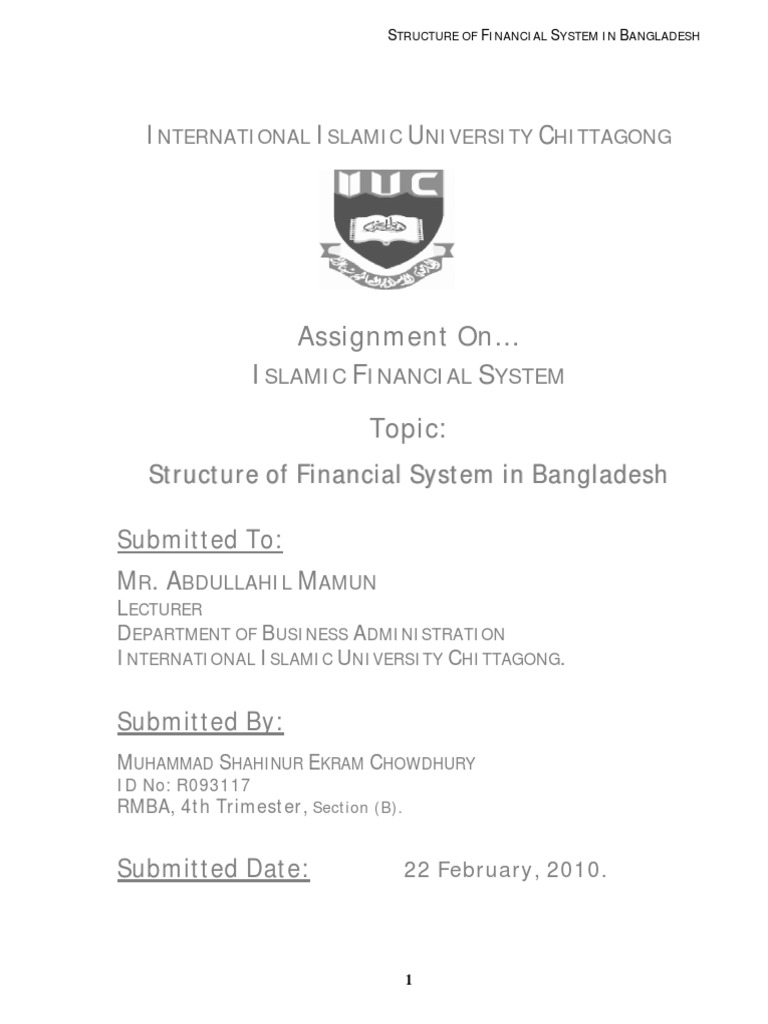 Financial System in Bangladesh PDF | PDF | Stock Market | Investment Fund