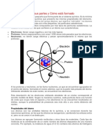 Qué Es El Átomo y Sus Partes y Cómo Está Formado